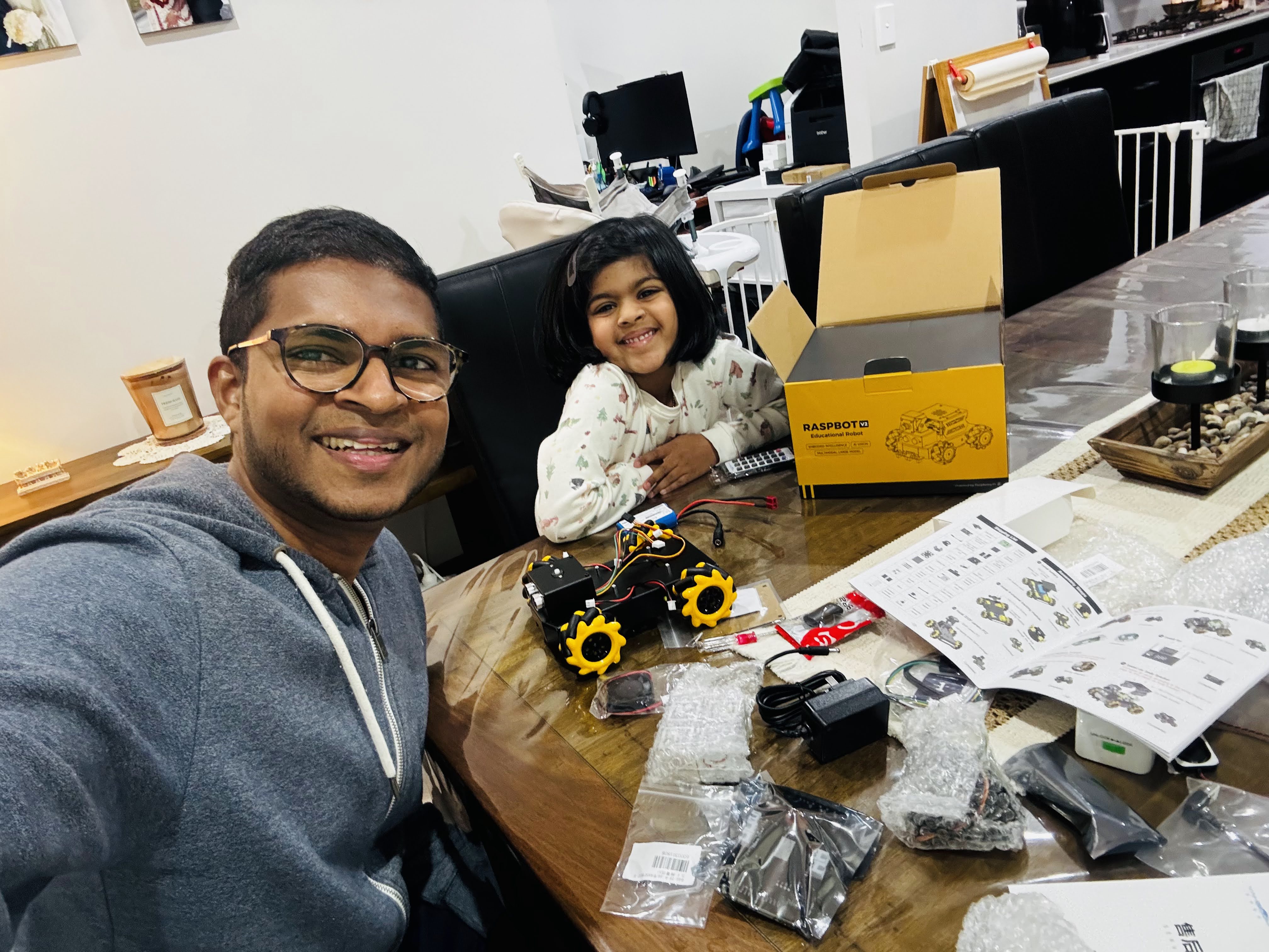 Assembling Ringo with my daughter